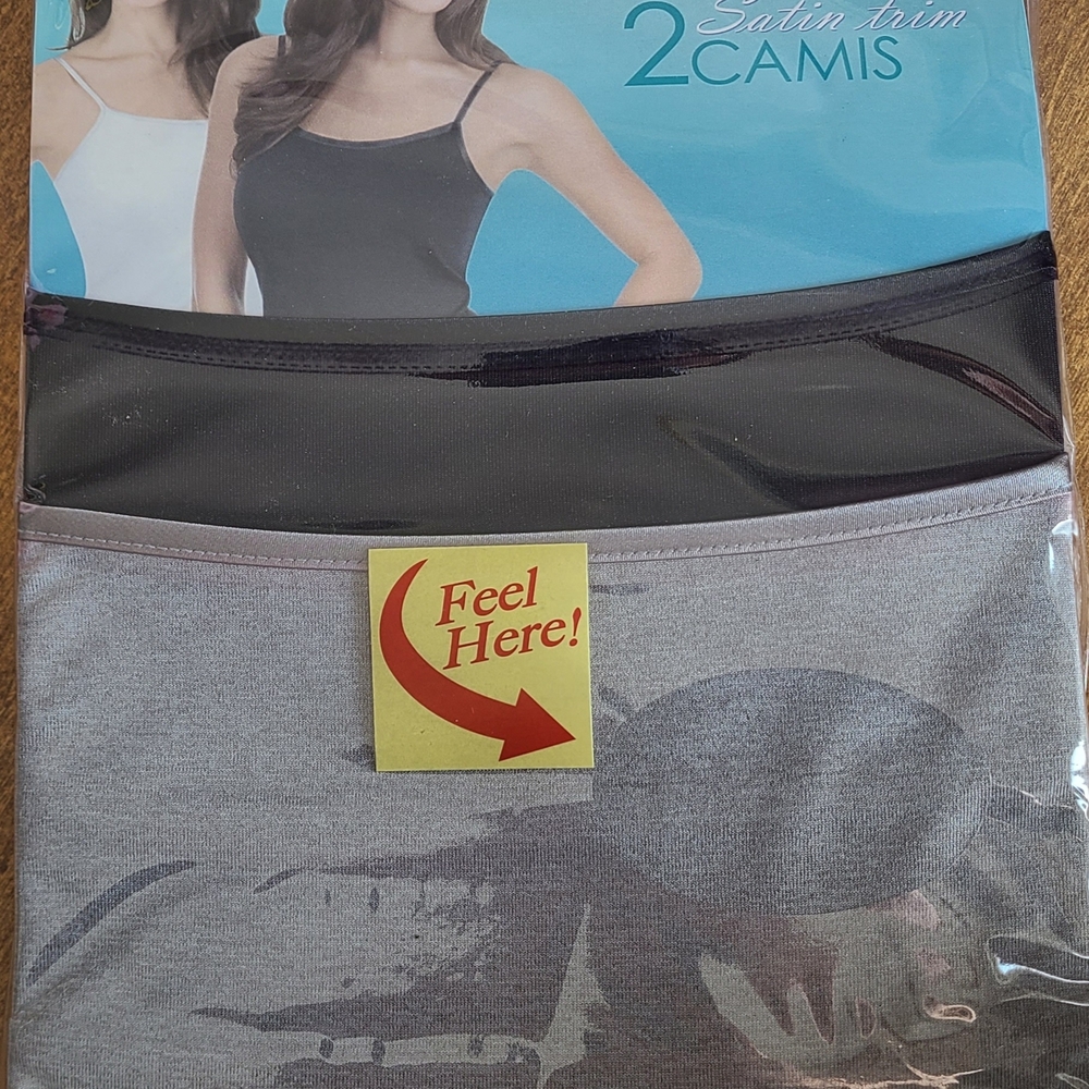 Ellen Tracy Black and Gray Camisole Set